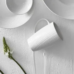 Кружка «Спайро» фарфор 340мл D=80,H=115,L=110мм белый, изображение 3