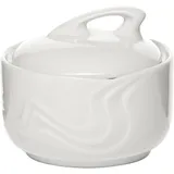 Сахарница «Мелодия» с крышкой фарфор 200мл D=87,H=75мм белый