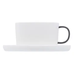 Чашка кофейная «Вейв» фарфор 220мл D=90/80,H=58,L=110мм белый, изображение 2