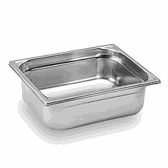 Gastronorm container (1/2)  stainless steel , H=65, L=325, B=265mm  metal.