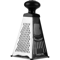 Терка 4-х сторонняя сталь нерж.,пластик ,H=21,L=10,B=10см металлич.,черный, изображение 2