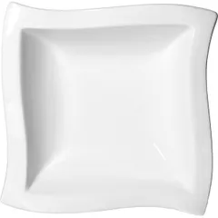 Салатник «Кунстверк» волнистый квадратный фарфор 0,92л ,H=62,L=210,B=170мм белый, изображение 2