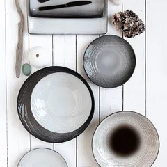 Салатник «Свелл» керамика D=150,H=56мм коричнев.,черный, изображение 2