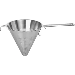 Chinese colander  stainless steel  D=18.5, H=16, L=39 cm  metal.