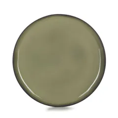 Plate “Karakter” with a high side  ceramics  D=260, H=22mm  green.