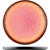 Тарелка «Агат» фарфор D=85мм красный,черный