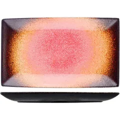 Dish “Agate” rectangular  porcelain ,H=23,L=275,B=165mm red