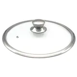 Крышка с широким ободом стекло,нерж. D=28см прозр.