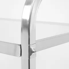 Тележка сервировочная 2 яруса сталь нерж. ,H=90,L=85,B=45см металлич., изображение 3