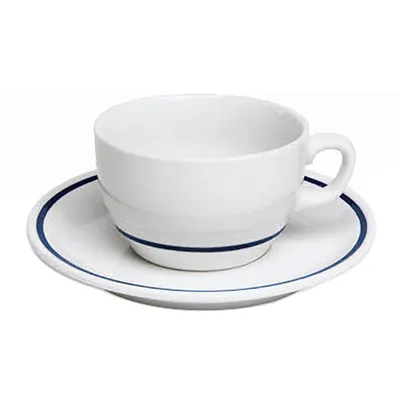 Чашка кофейная «Фачетта Блю» фарфор 330мл D=106/176,H=65,L=130мм белый,синий