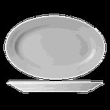 Блюдо «Граффити» овальное фарфор ,H=30,L=350,B=365мм белый
