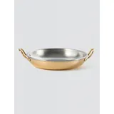 Gibco Сковорода 19х3,5 см с двумя ручками "Бином", латунная с нержавеющей сталью, полированная