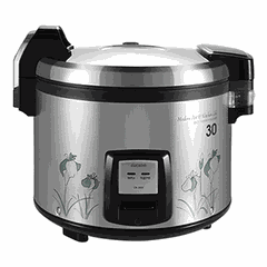 Rice cooker with thermos function  stainless steel  5.4 l  1.45 kW  silver.