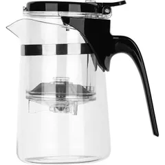 Kettle “Gongfu” with filter  thermostatic glass, polycarbonate  0.5 l  D=85, H=145, L=140mm  clear.