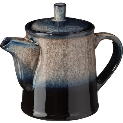 Чайник заварочный «Пати» фарфор 0,5л ,H=14,5см серый,синий, изображение 3