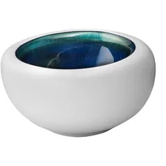 Salad bowl “Abyssos” porcelain 350ml ,H=90,L=170,B=155mm white,blue