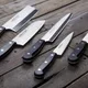 Нож поварской «Универсал» сталь нерж.,полиоксиметилен ,L=317/200,B=38мм черный,металлич., изображение 2