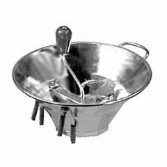 Machine for rubbing puree 3 nozzles  stainless steel  D=31, H=15, L=32, B=31 cm  metal.