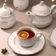 Чашка чайная «Афродита» фарфор 190мл D=80,H=55мм белый,золотой, Цвет второй: Золотой, изображение 3