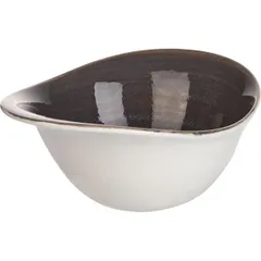 Salad bowl “Revolution”  porcelain  400 ml  D=18, H=8, L=15 cm  gray, brown.