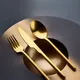 Вилка столовая «Саппоро бэйсик» сталь нерж. ,L=19см золотой,матовый, изображение 2