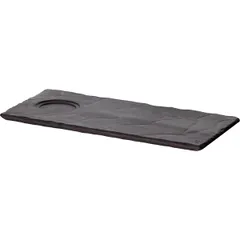 Блюдо для подачи «Базальт» фарфор D=5,L=25,B=12см черный,матовый, изображение 2