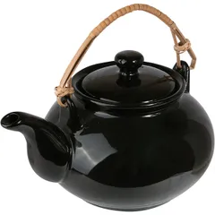 Чайник заварочный «Кунстверк» фарфор 1,1л D=98,H=103,L=200мм черный, изображение 2