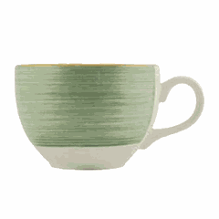 Coffee cup “Rio Green”  porcelain  85 ml  D=65, H=50, L=85 mm  white, green.