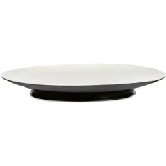 Plate “Ra” porcelain D=28,H=3cm cream, black