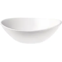 Salad bowl “Prometeo” oval  glass , H=51, L=150, B=140mm  white