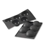 Форма для выпечки «Полусфера» [5 ячеек] силикон ,L=29,7,B=17,6см черный