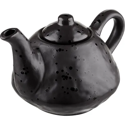 Чайник заварочный «Оникс» фактурный керамика 0,6л ,H=11,L=13см черный, изображение 2