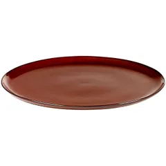 Тарелка мелкая керамика D=220,H=15мм коричнев.