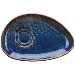 Triangular saucer “Iris”  porcelain , H=26, L=200, B=133mm  blue.