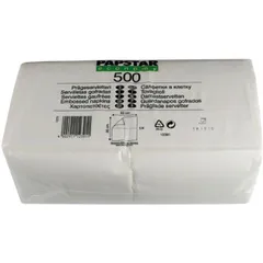 Салфетки бумажные однослойные 33*33см[500шт] бум. салфет. ,H=14,5,L=34,B=16см белый