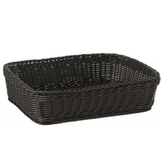 Bread basket polyprop. ,H=10,L=40,B=30cm black