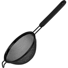 Сито с пласт.ручкой сталь нерж.,антиприг.покр. D=100,H=45,L=220мм черный