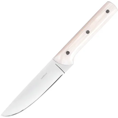 Нож для стейка сталь нерж.,каучук натур. ,L=25см белый