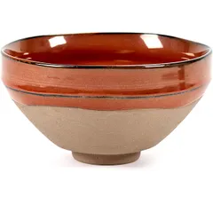 Salad bowl “Mercy” No. 3 ceramics D=15cm red