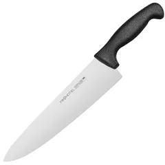 Нож поварской «Проотель» сталь нерж.,пластик ,L=380/240,B=55мм черный,металлич.