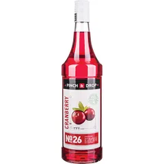 Сироп «Клюква» Pinch&Drop уцененный стекло 1л D=85,H=330мм красный
