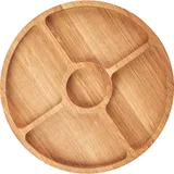 Менажница 5 секций круглая дуб D=300,H=25мм деревян.