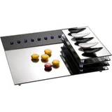 Поднос фуршетный зеркальный на ножках стекло ,H=30,L=325,B=265мм