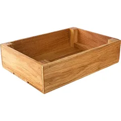 Rectangular feeding box with side  oak , H=9, L=35, B=25cm  St. tree