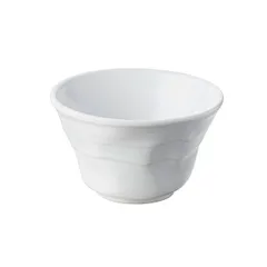 Salad bowl crumpled porcelain 250ml D=115,H=70mm white