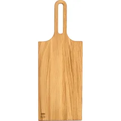 Доска для подачи с ручкой (обжиг) дуб ,H=2,L=49,B=18см св. дерево, изображение 2