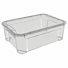 Контейнер для продуктов с крышкой   полипроп. 31л ,H=19,5,L=56,B=39,5см прозр.