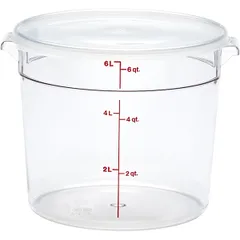 Container for products, graduated  polycarbonate  5.7 l  D=25.2, H=20.2 cm  transparent.