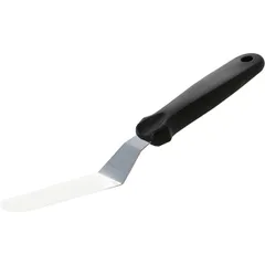 Curved kitchen spatula  stainless steel, plastic , L=133/102, B=32mm  metallic, black