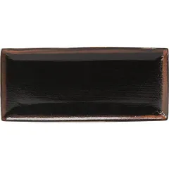 Блюдо «Кото» прямоугольное фарфор ,L=37,B=16,5см черный,коричнев.